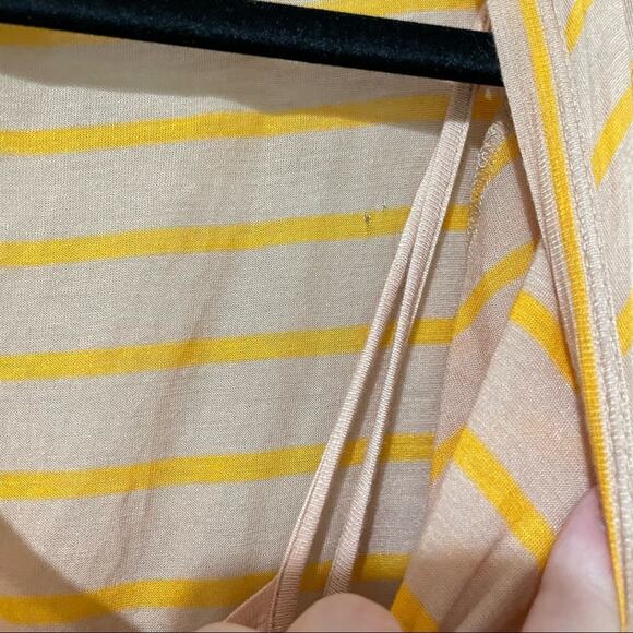 ALC Orange Striped Tee Shirt Dress Womens S Short Sleeve Casual Beachy Quiet Lux - Picture 6 of 11